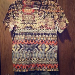 short sleeve, multi colored with bling tee